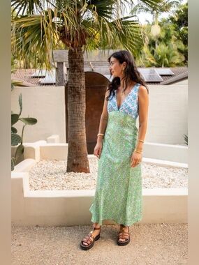 chinese dress ladies Roma Glow Halter Cut Out Maxi Dress in Brown